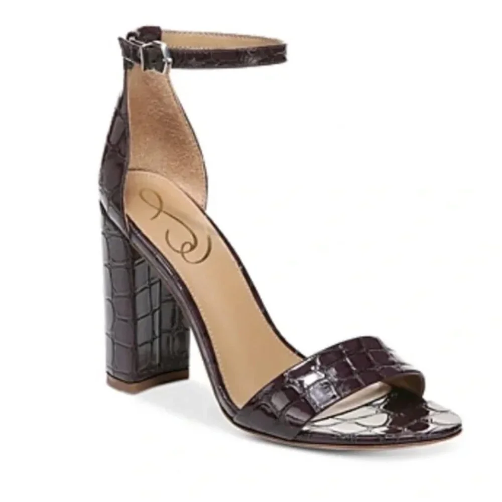 NEW Sam Edelman Yaro Ankle Strap Sandal (Women) 10.5M, EGGPLANT